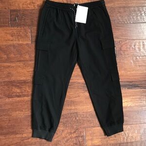 Armani Exchange Black Cargo Jogger Pants, Waist 36